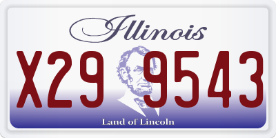 IL license plate X299543