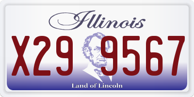 IL license plate X299567