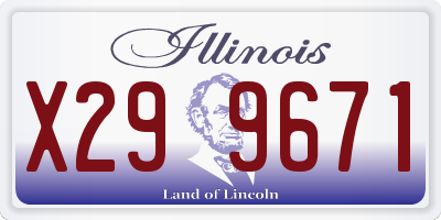 IL license plate X299671
