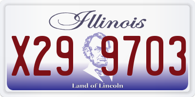 IL license plate X299703