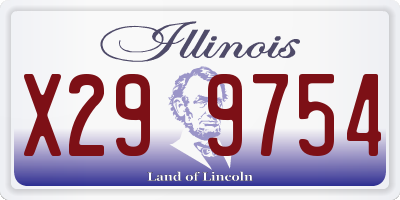IL license plate X299754