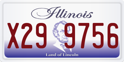 IL license plate X299756