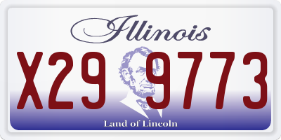 IL license plate X299773