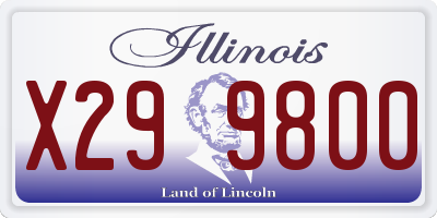IL license plate X299800