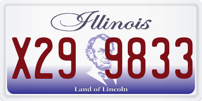 IL license plate X299833