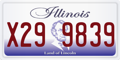 IL license plate X299839