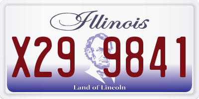 IL license plate X299841