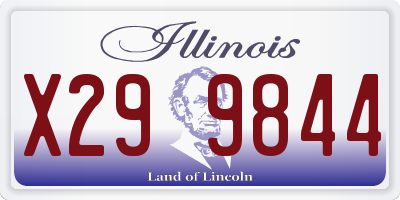 IL license plate X299844