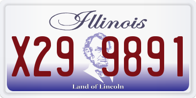 IL license plate X299891