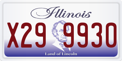 IL license plate X299930