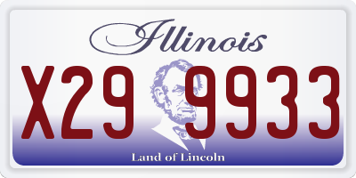 IL license plate X299933