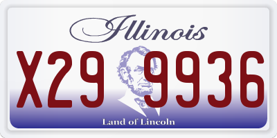 IL license plate X299936