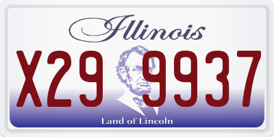 IL license plate X299937
