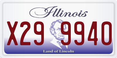 IL license plate X299940