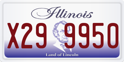 IL license plate X299950