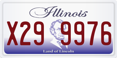 IL license plate X299976