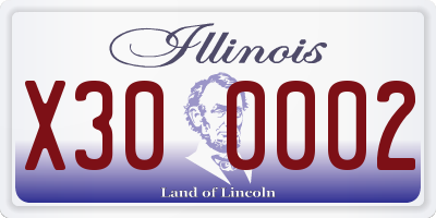 IL license plate X300002