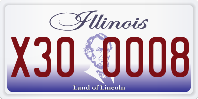 IL license plate X300008