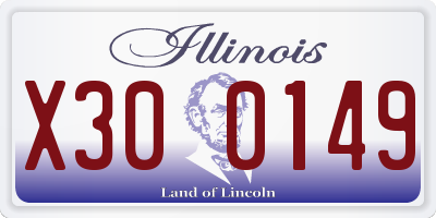 IL license plate X300149