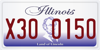 IL license plate X300150