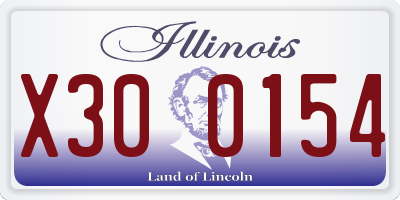 IL license plate X300154