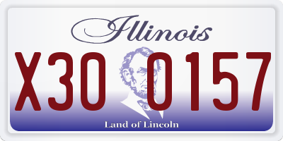 IL license plate X300157