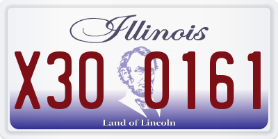 IL license plate X300161