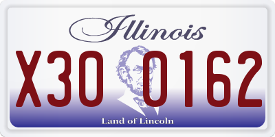 IL license plate X300162