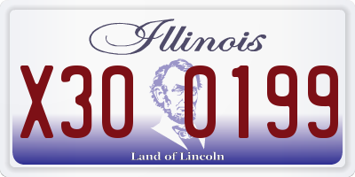 IL license plate X300199