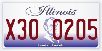 IL license plate X300205