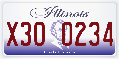 IL license plate X300234