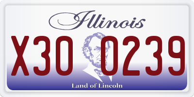 IL license plate X300239