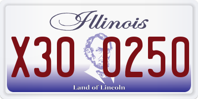 IL license plate X300250