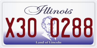 IL license plate X300288