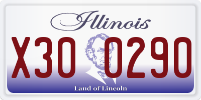 IL license plate X300290