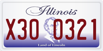 IL license plate X300321