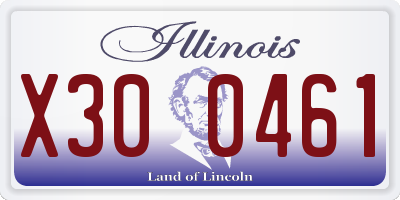 IL license plate X300461