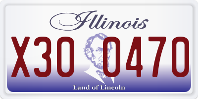 IL license plate X300470