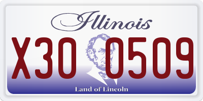 IL license plate X300509