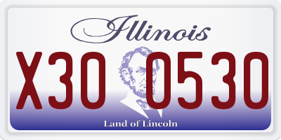 IL license plate X300530