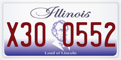 IL license plate X300552