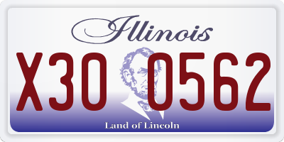 IL license plate X300562