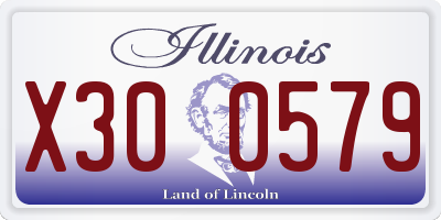 IL license plate X300579
