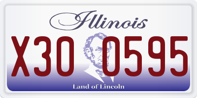 IL license plate X300595