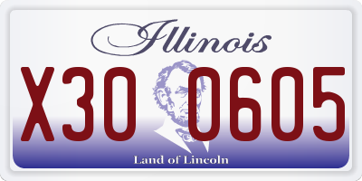 IL license plate X300605