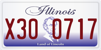 IL license plate X300717