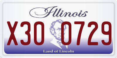 IL license plate X300729