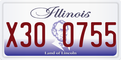IL license plate X300755