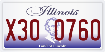 IL license plate X300760