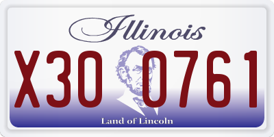 IL license plate X300761
